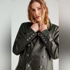 Free People Kali Vegan Leather Blazer